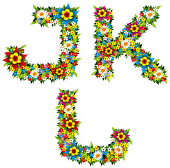 Flower and bush letters