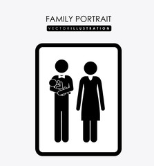family portrait, design, vector illustration