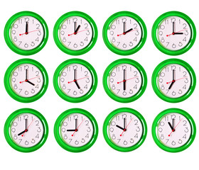 12 isolated clock variants
