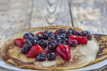 Pancakes with fruits