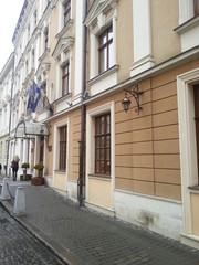 Obraz premium beautiful facade of the house in Lviv
