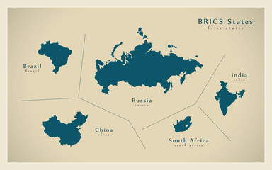 Modern Map - BRICS States