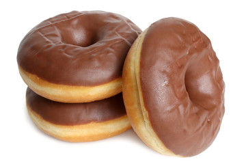 Fresh chocolate doughnuts