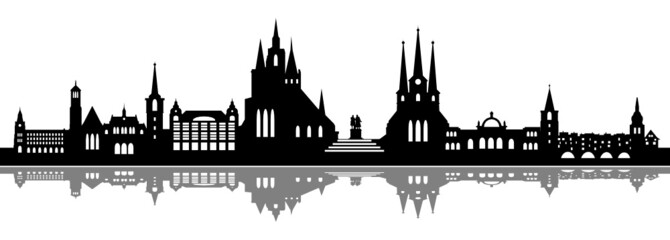 Skyline Erfurt - obrazy, fototapety, plakaty