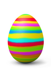 Osterei, Ei, Ostern, bemalt, bunt, farbig, Streifen, 3D, Eggs