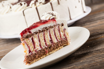 Preiselbeer-Sahne Torte