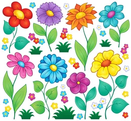 Cercles muraux Pour enfants Flower theme collection 7
