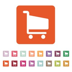 The cart shoping icon. Shop Cart symbol. Flat