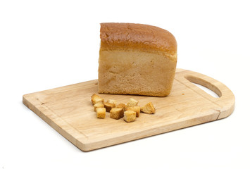 bread on the white background