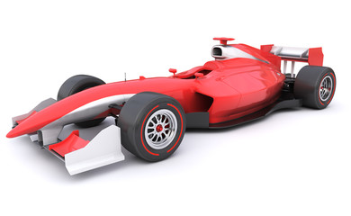 Formula race red car designed by myself