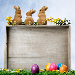 Easter bunny and Easter eggs