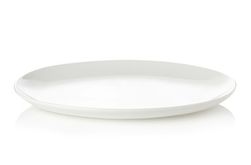 Empty plate isolated on a white background