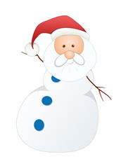 Old Funny Snowman Character