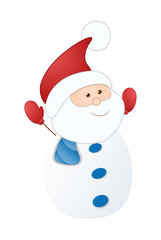 Cute Snowman Santa