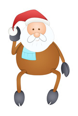 Funny Reindeer Santa