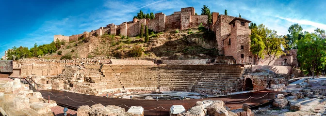 Photo sur Plexiglas Travaux détablissement Roman Theatre in Malaga. Andalusia, Spain