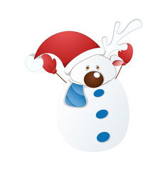 Snowman Character Vector