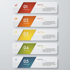 Design clean number banners template. Vector.