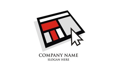 Iconic frame website icon logo vector