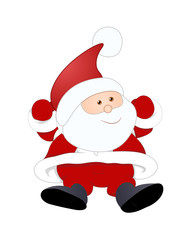Jumping Cartoon Kid Santa