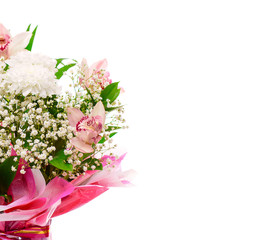 Colorful Flowers Bouquet Isolated
