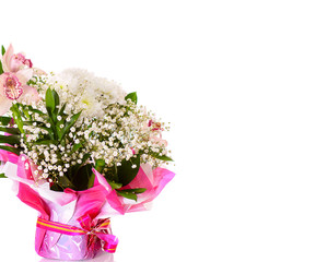 Colorful Flowers Bouquet Isolated