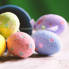multi colored easter eggs