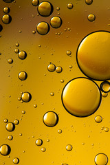 Gold oil and water abstract