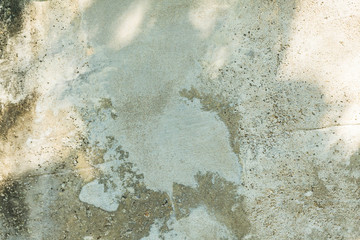 the cement surface