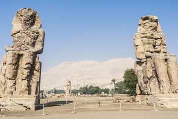 Colossi of Memnon, statues of Pharaoh Amenhotep III, Luxor