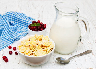 cornflakes with milk