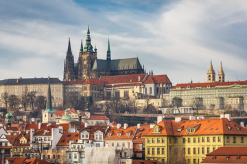 View of the Cathedral of St. Vitus in Prague
