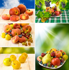 Fototapeta na wymiar different fruits and vegetables