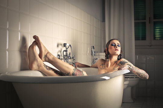 A relaxing bath