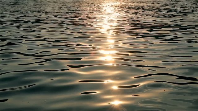 Surface of seawater ripples and sunlight on water