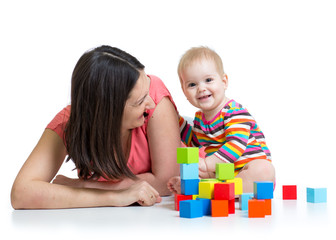 mother and baby playing together