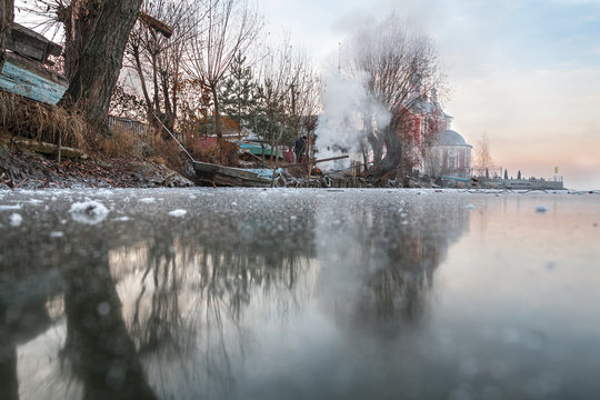 ice on the river