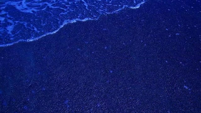 Blue sea waves in the night, Black Sea