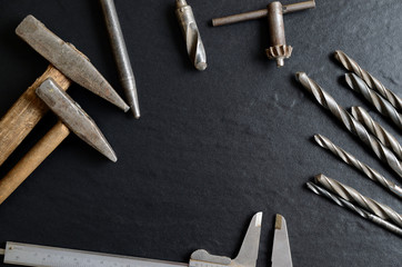 Old tools creating a frame