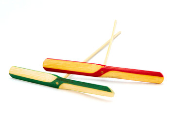 Bamboo-copter, or bamboo dragonfly, a japanese traditional toy