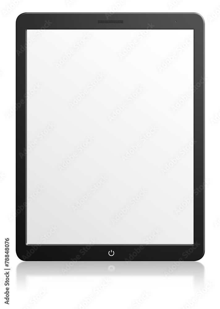 Poster modern computer tablet with blank screen