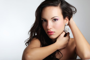 Fashion portrait of beautiful young woman