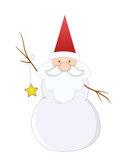 Funny Old Santa with Star Vector