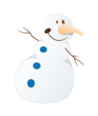 Happy Snowman Character