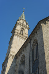 Fototapeta na wymiar Franciscan Church (Franziskanerkirche) in Salzburg, Austria