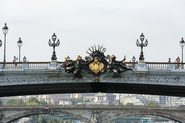 Alexandre III bridge in Paris, France