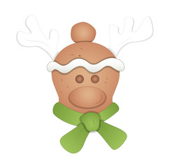 Funny Xmas Reindeer Animal Face