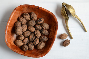 Walnuts and a nutcracker