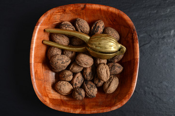 Walnuts and a nutcracker