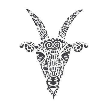 The Year of the Goat. abstract drawing art element vector design